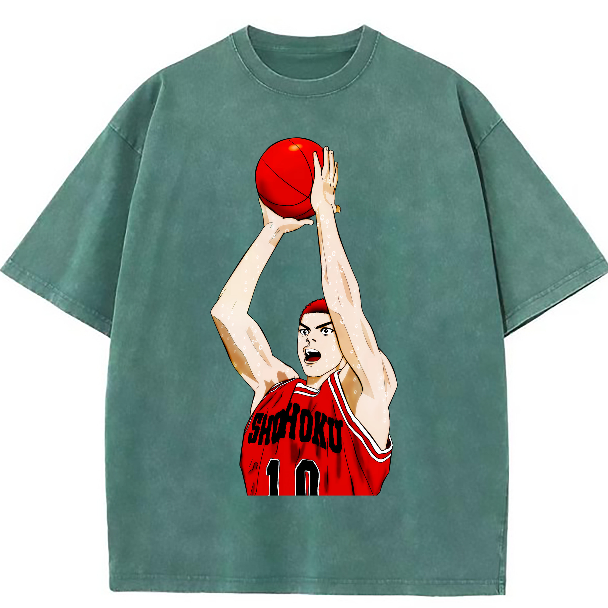 （画像用） SLAM DUNK／スラムダンク 綿100% ヴィンテージ風 半袖Tシャツ（フロントプリント）